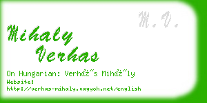 mihaly verhas business card